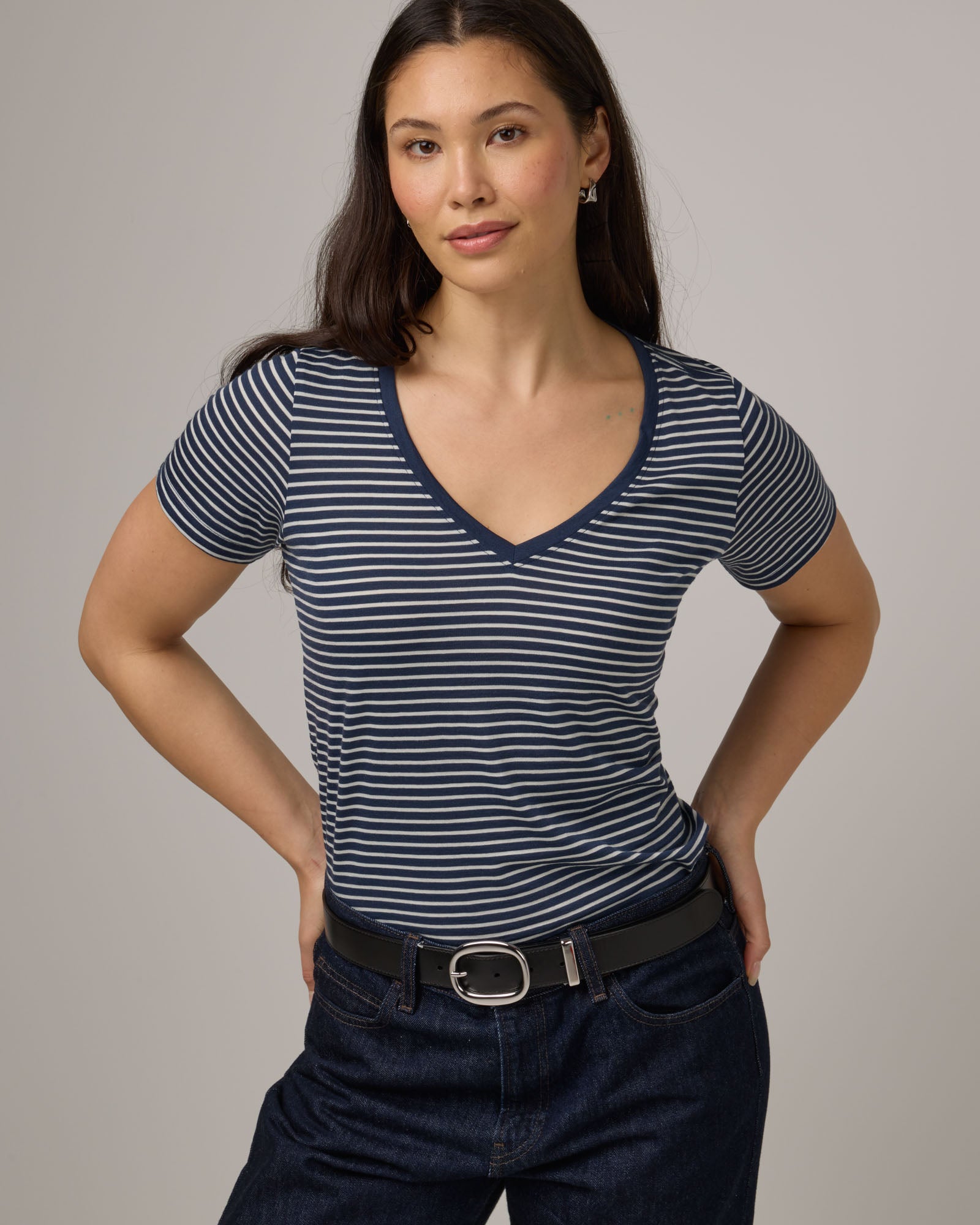 【NAVY/56】【別注】MORGANO / コットン クルーネック ニットTシャツ BEAMS F（ビームスF）【別注】MORGANO / コットン クルーネック ニット