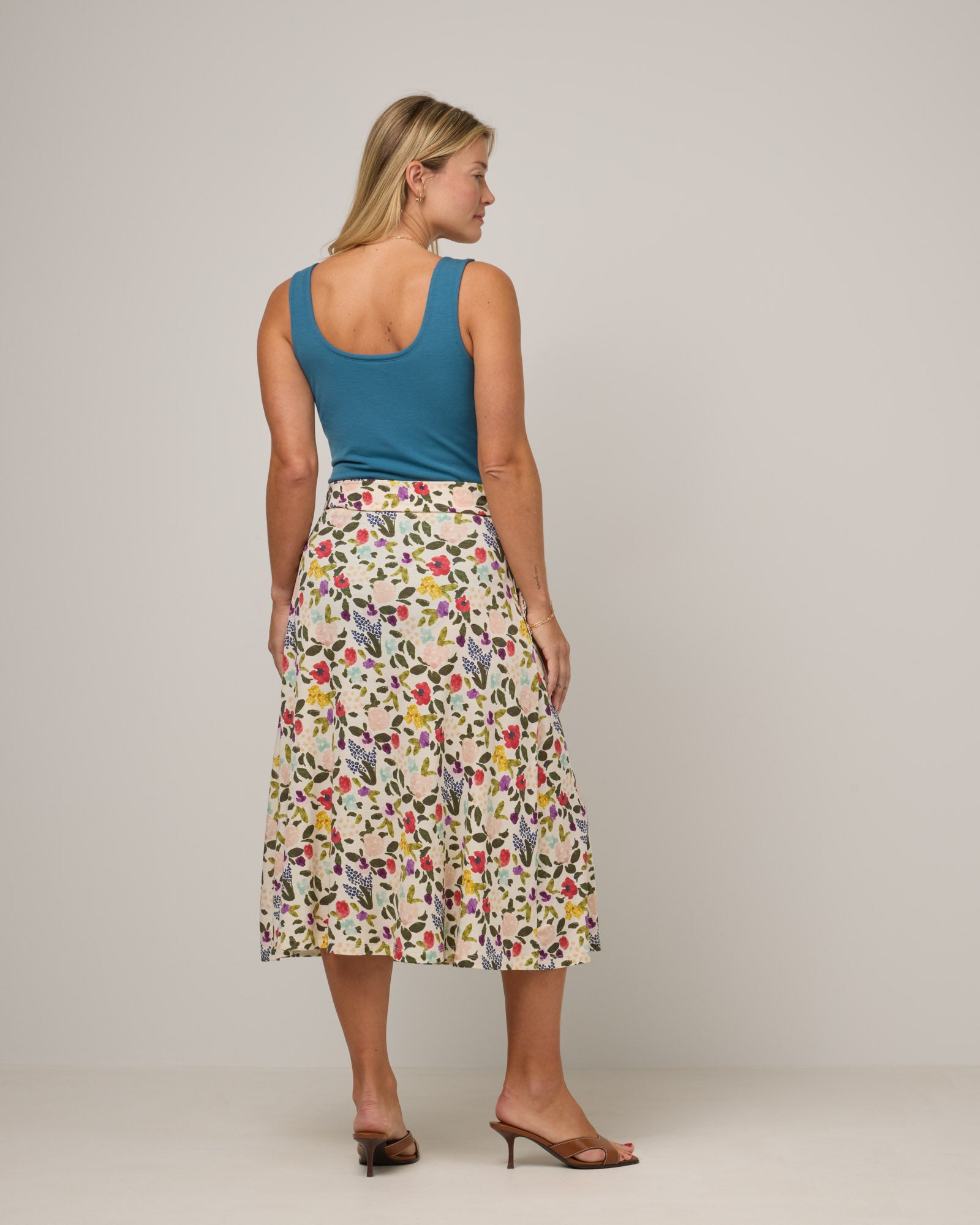 Skye Merino Wool Wrap Skirt - Watercolor Floral Print – Skye Wrap