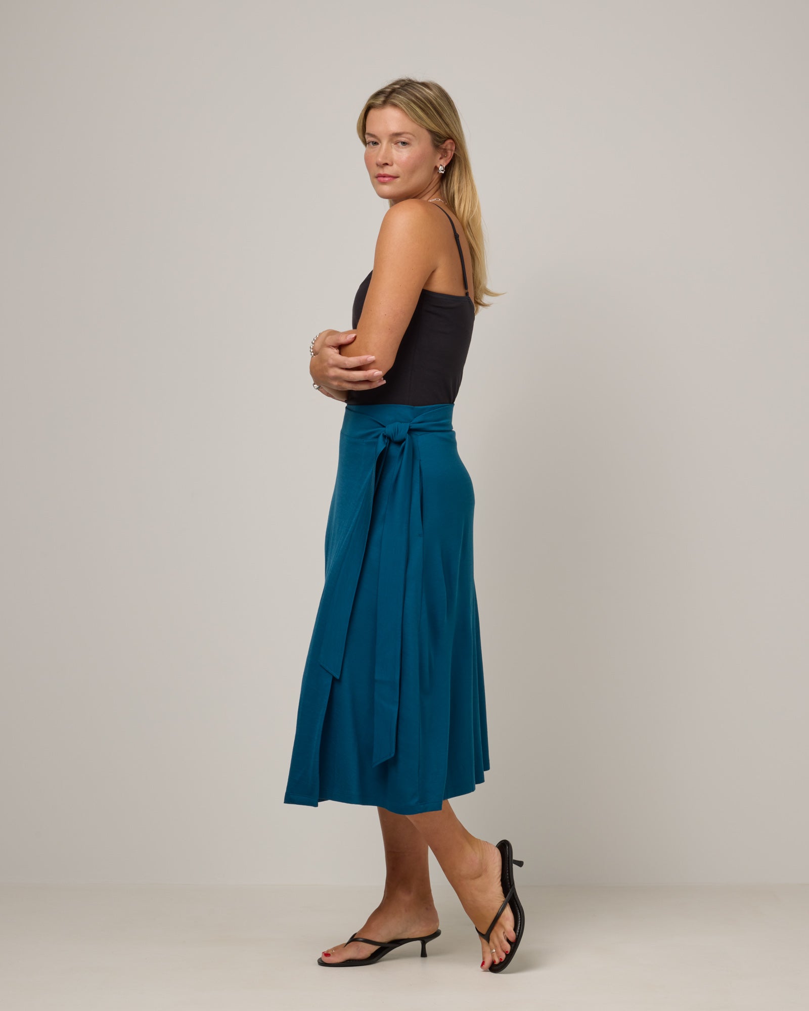 Skye Merino Wool Wrap Skirt - Ocean Teal – Skye Wrap Skirt | wool&