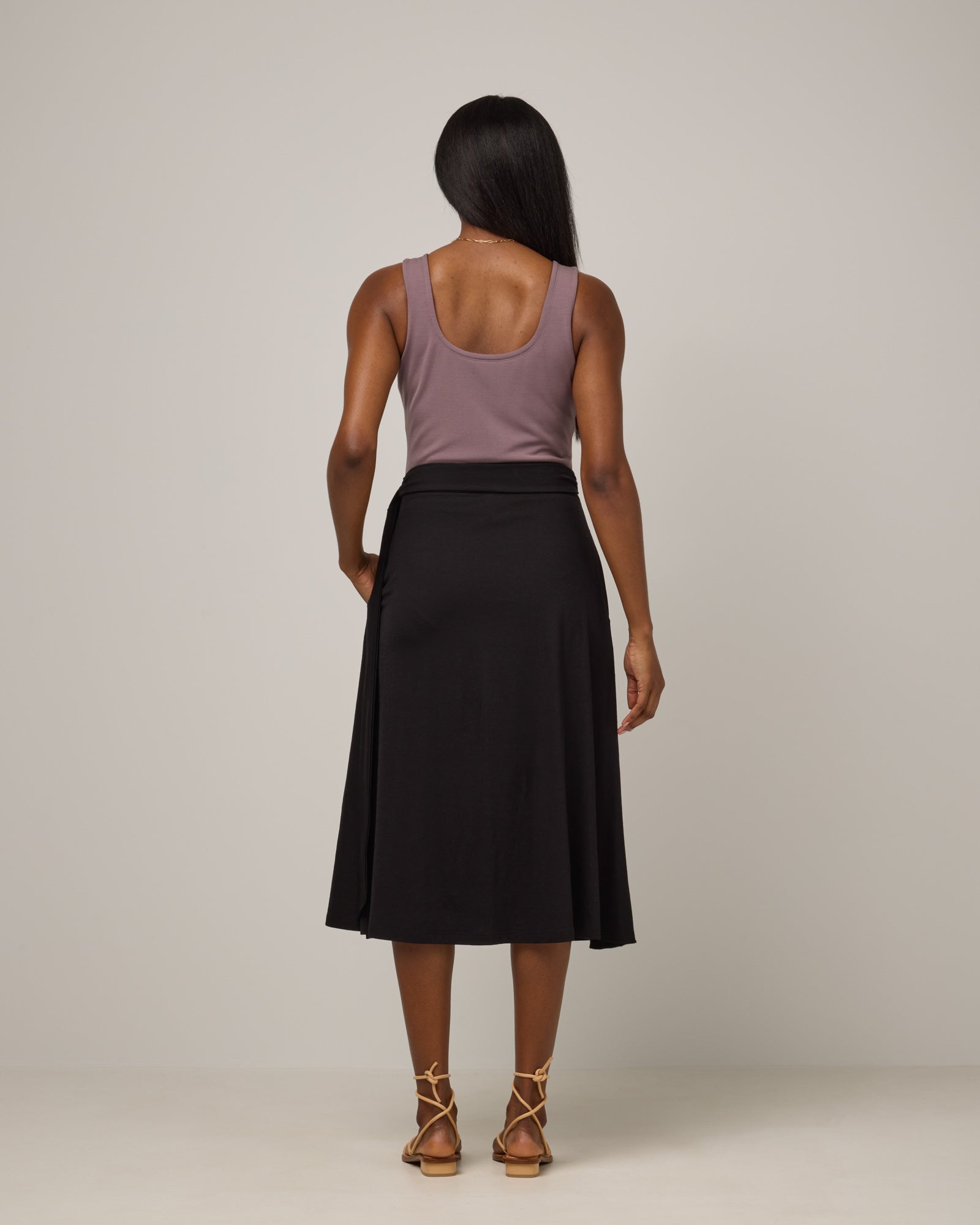 Skye Merino Wool Wrap Skirt - Black – Skye Wrap Skirt | wool&