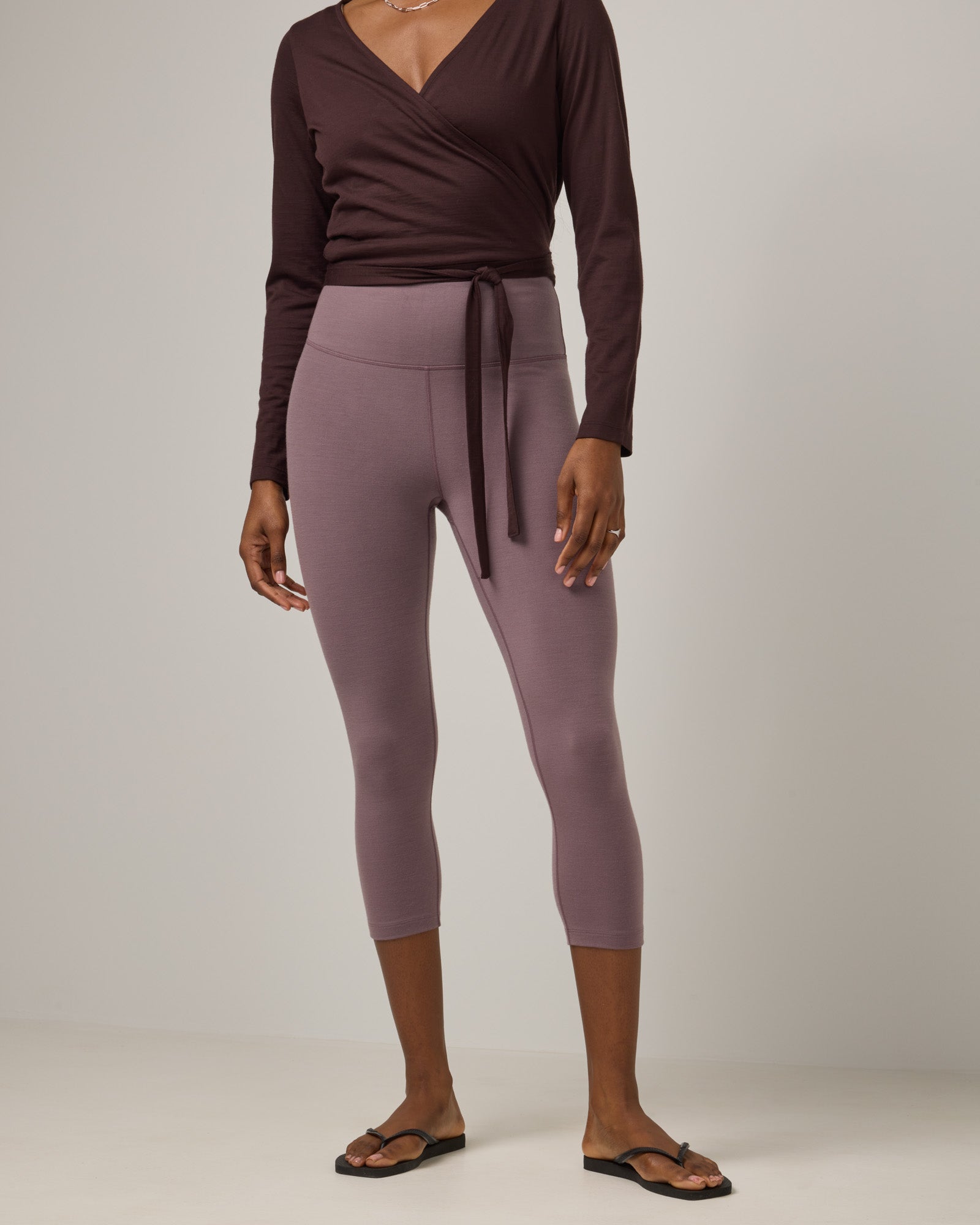 Summit Merino Wool Crop Legging - Lavender – Axis Midweight Crop