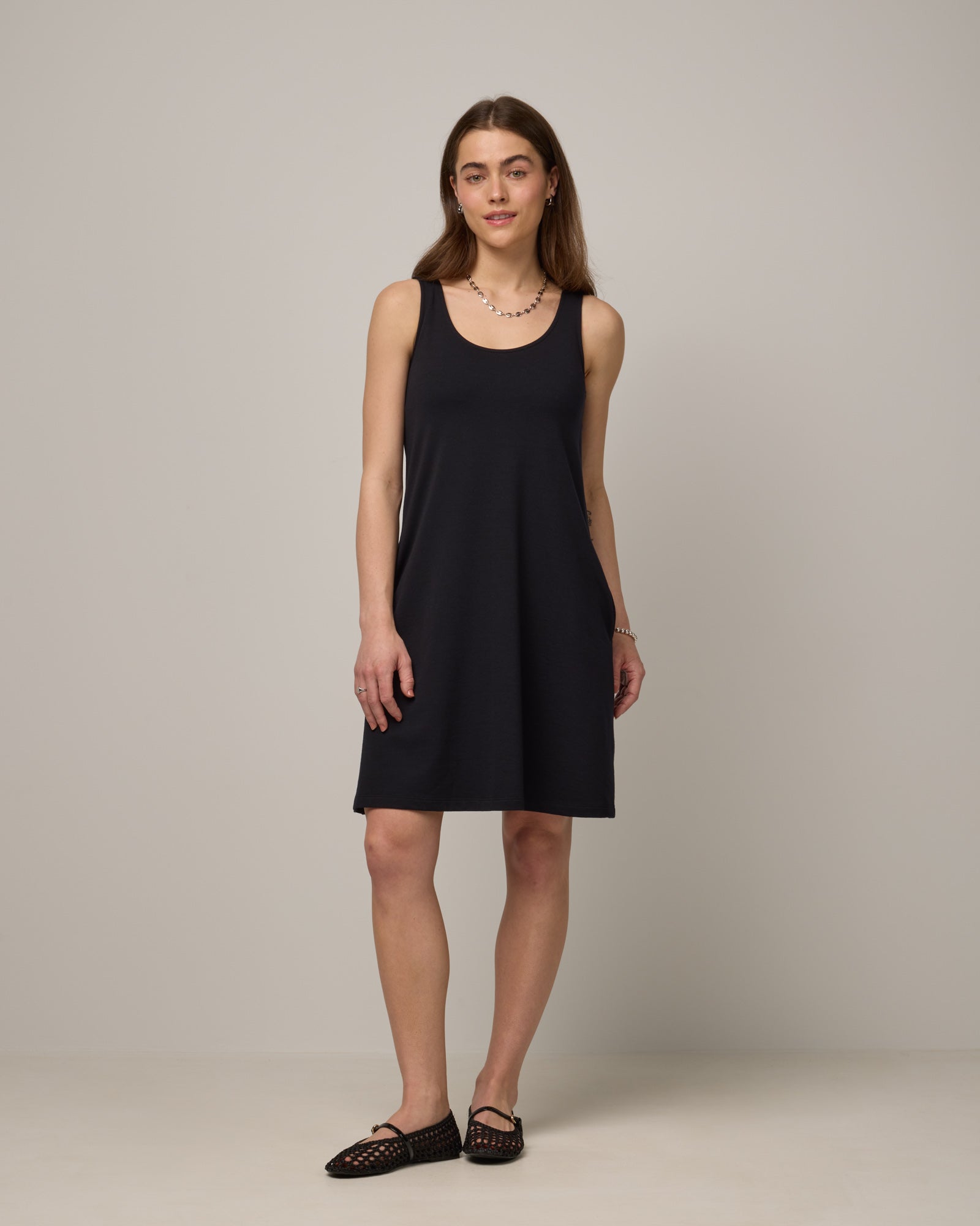 Drew Merino Wool Tank Dress - Black Drew Merino Wool Tank Dress - Black