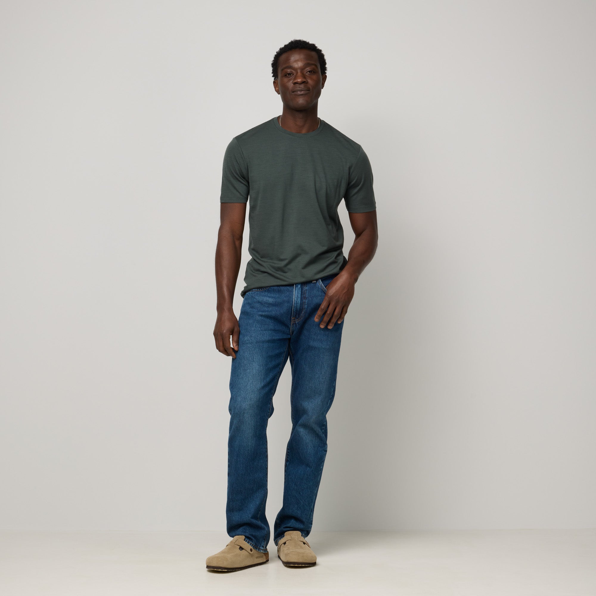 Men's 100% Wool Crew Neck Tee