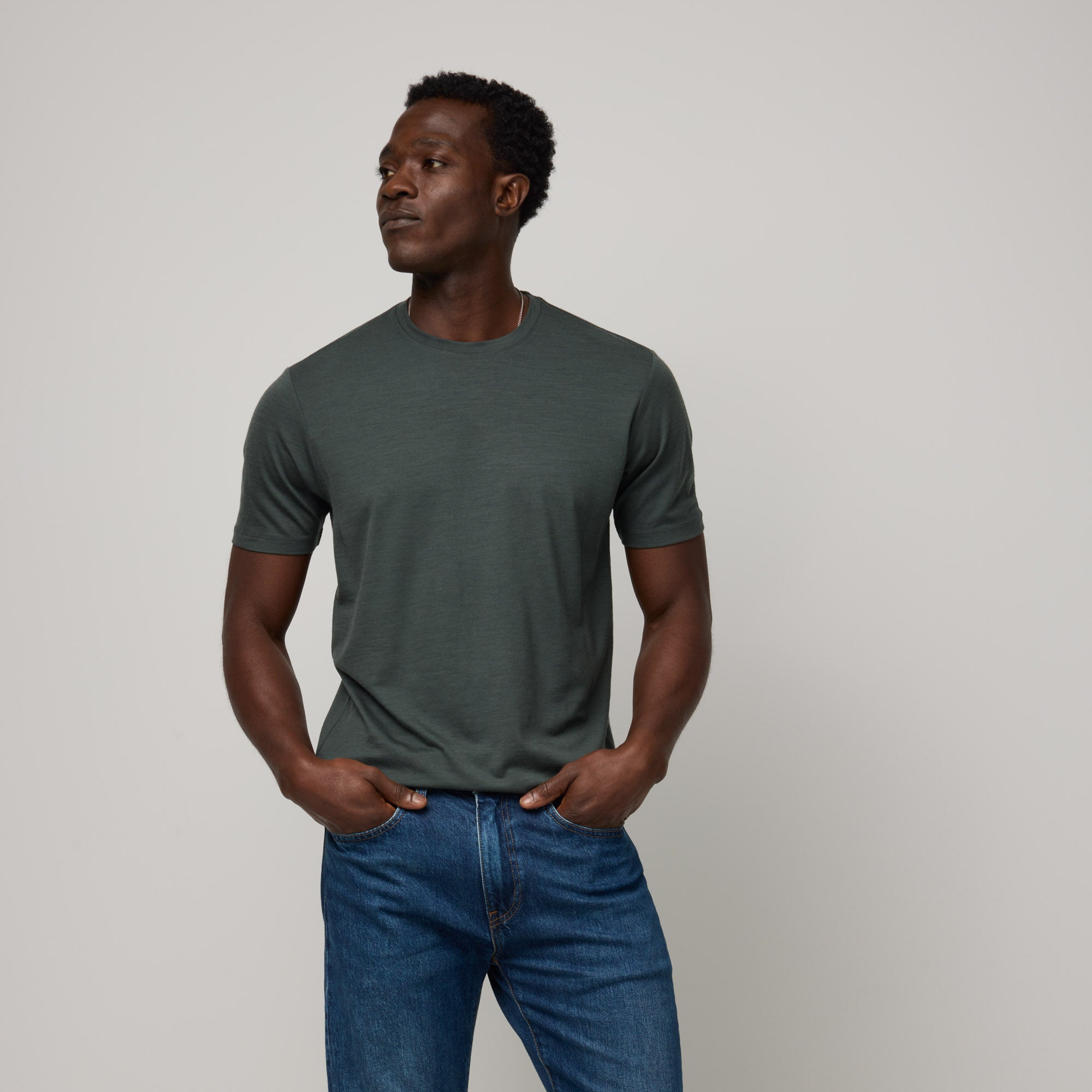 Men's 100% Wool Crew Neck Tee