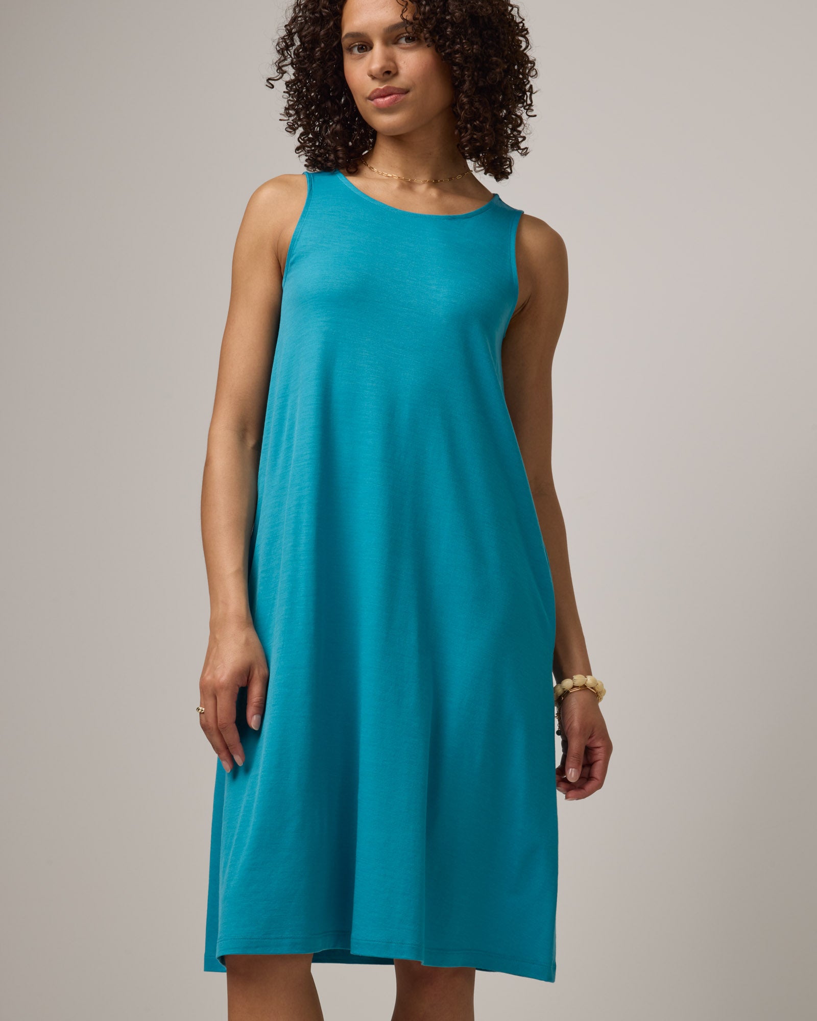 blue dress for baby girl Camellia Merino Wool Tank Dress - Sea Blue – Camellia Tank Dress