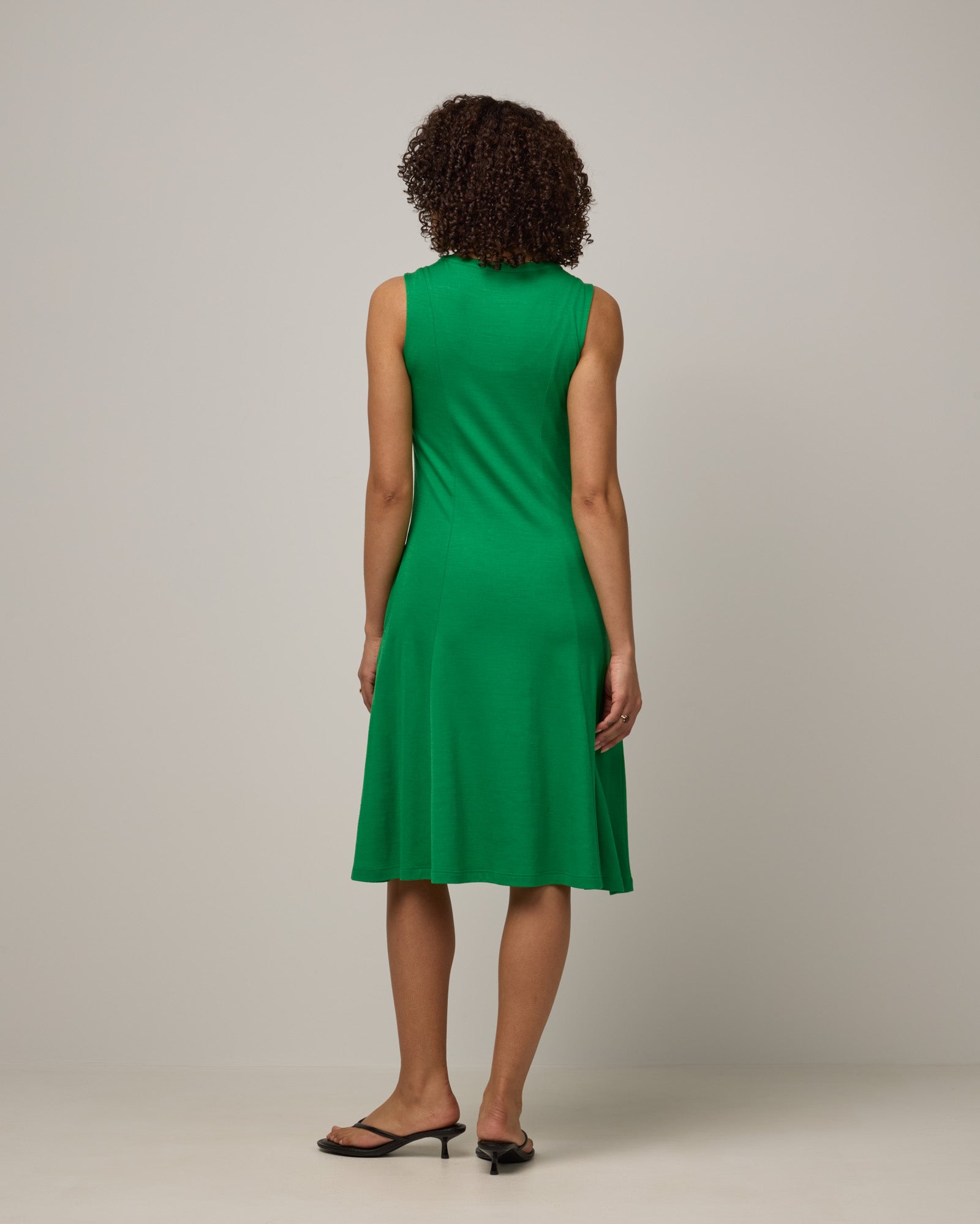 Flora Merino Wool Swing Dress - Verde Flora Merino Wool Swing Dress - Verde