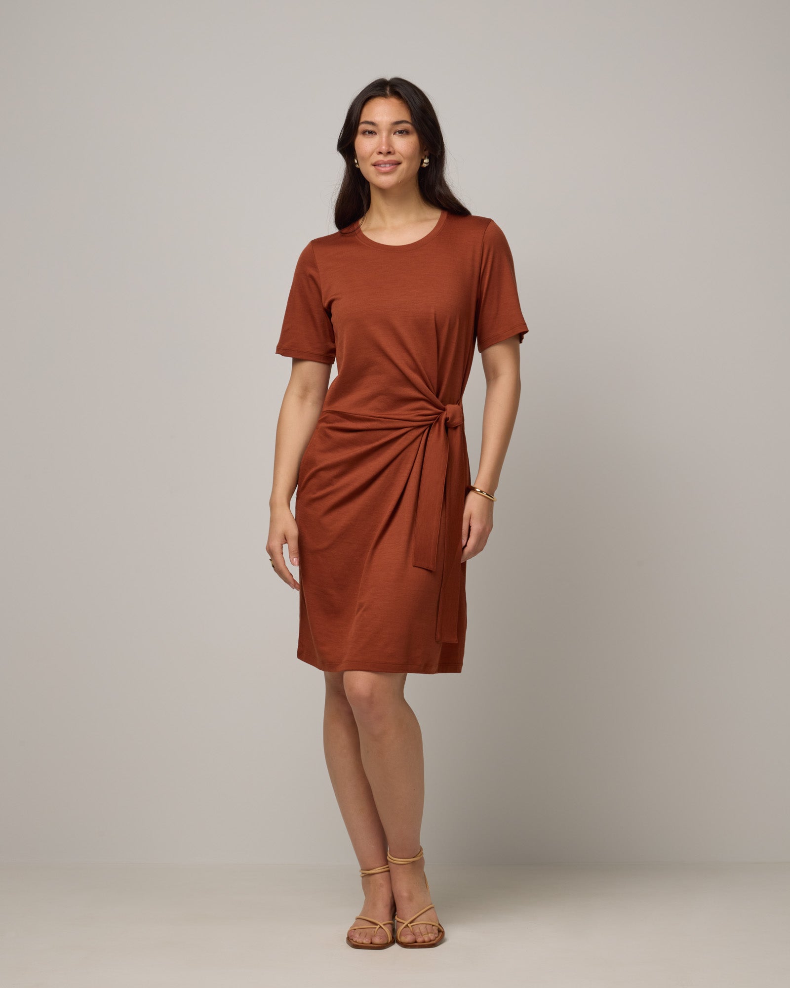 ワンピース CARAMEL GEO dress Cora Merino Wool Shift Dress - Geo Stamp Print – Cora Shift Dress