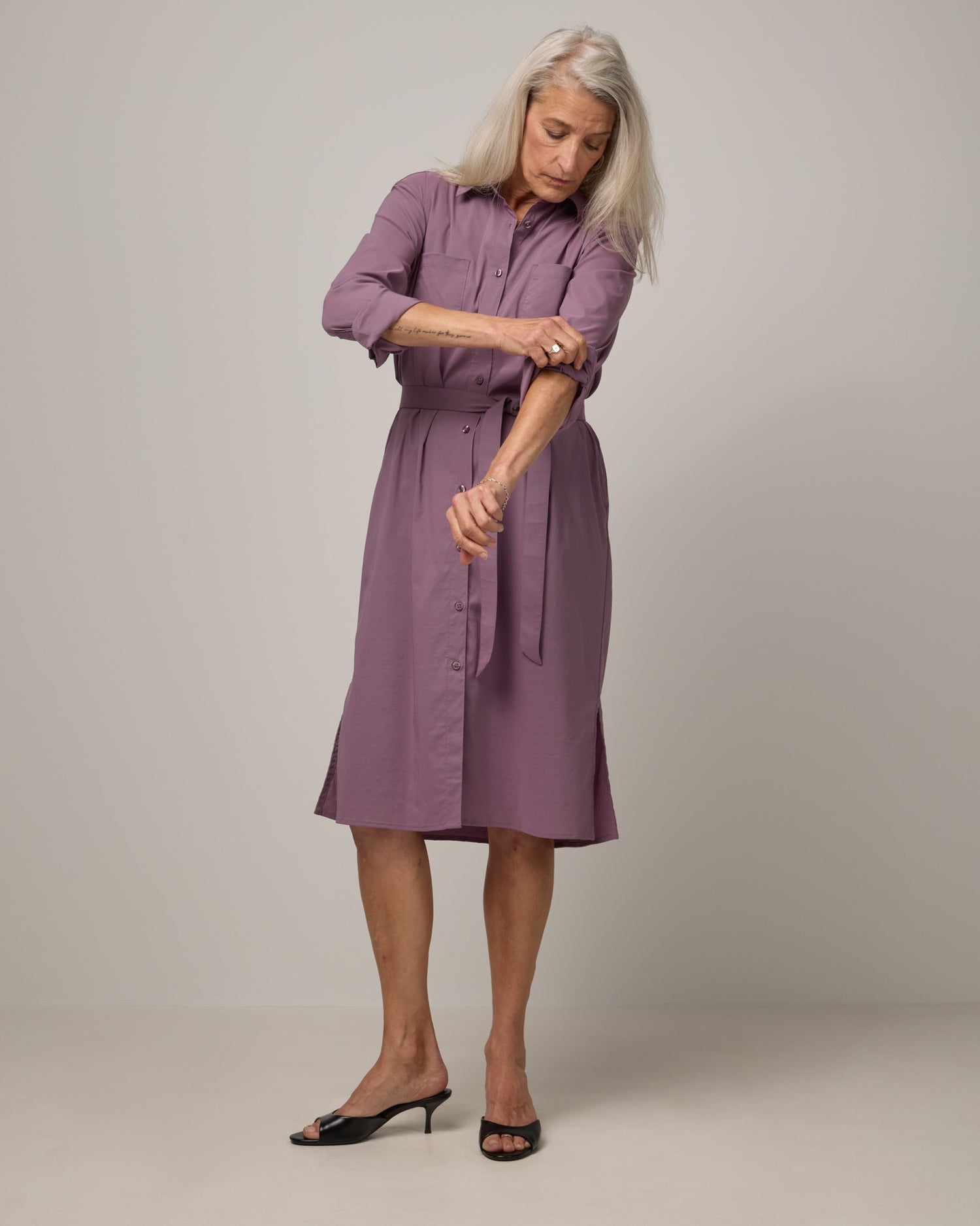 Victoria Merino Wool Stretch Tech Shirt Dress