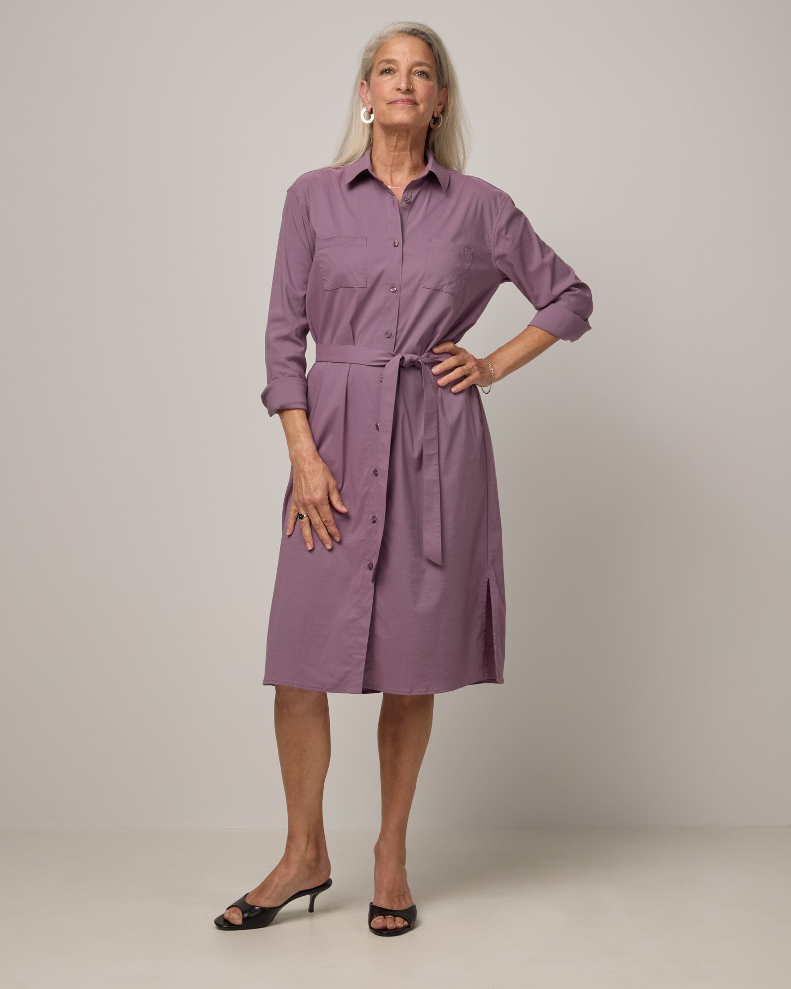 Victoria Merino Wool Stretch Tech Shirt Dress