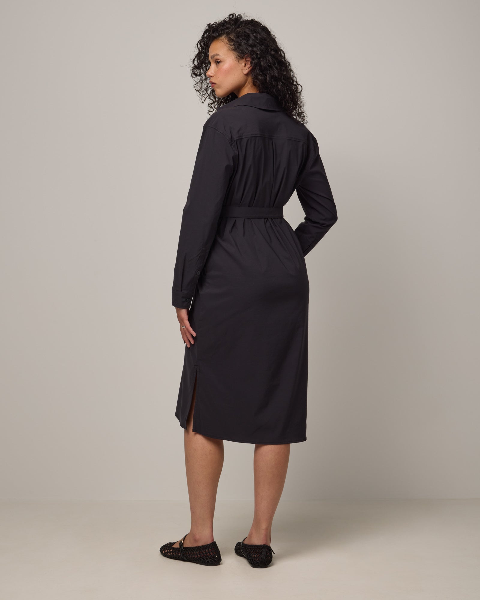 Victoria Merino Wool Stretch Tech Shirt Dress