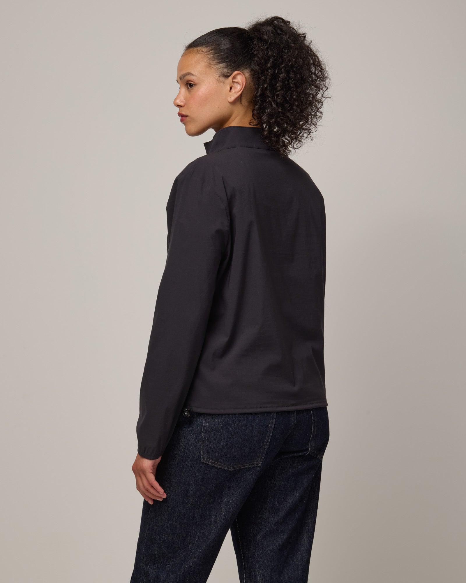Venus Merino Wool Stretch Tech Quarter Zip - Black – Venus Quarter