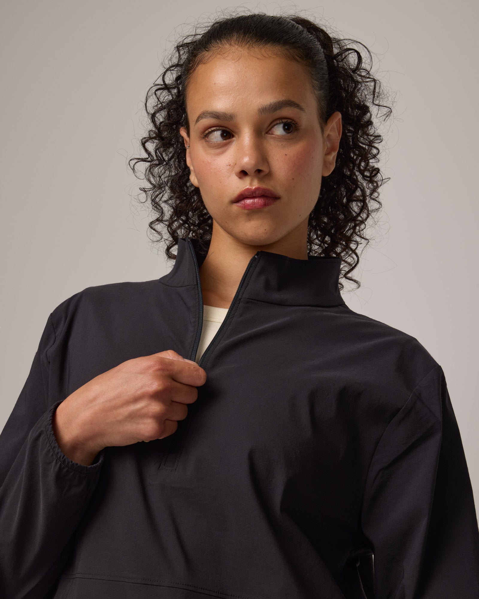Venus Merino Wool Stretch Tech Quarter Zip - Black – Venus Quarter