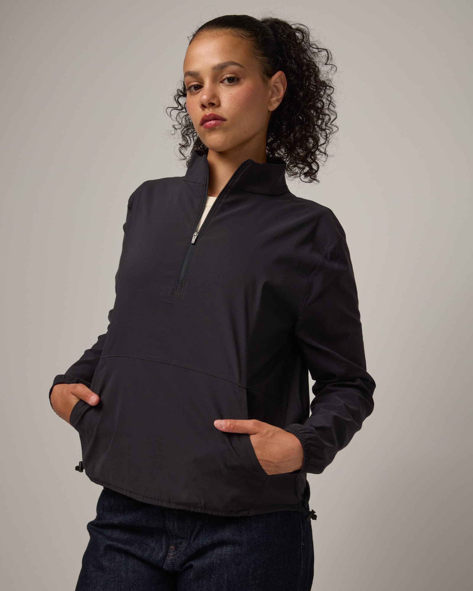【miyu 】 Venus Merino Wool Stretch Tech Quarter Zip - Black – Venus Quarter