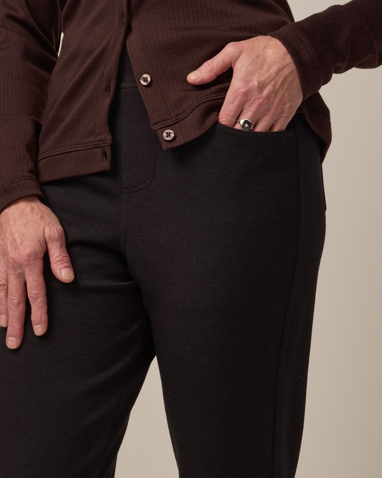 Foster Merino Wool Ponte Kick Flare Pant- Black – Foster Kick