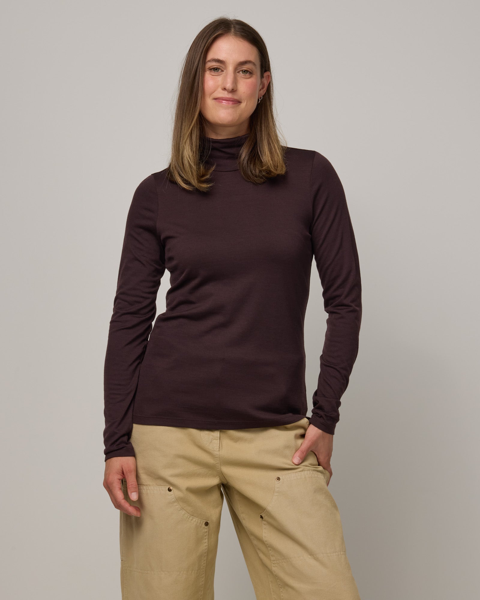 Addison Merino Wool Turtleneck Top - Espresso – Addison Turtleneck