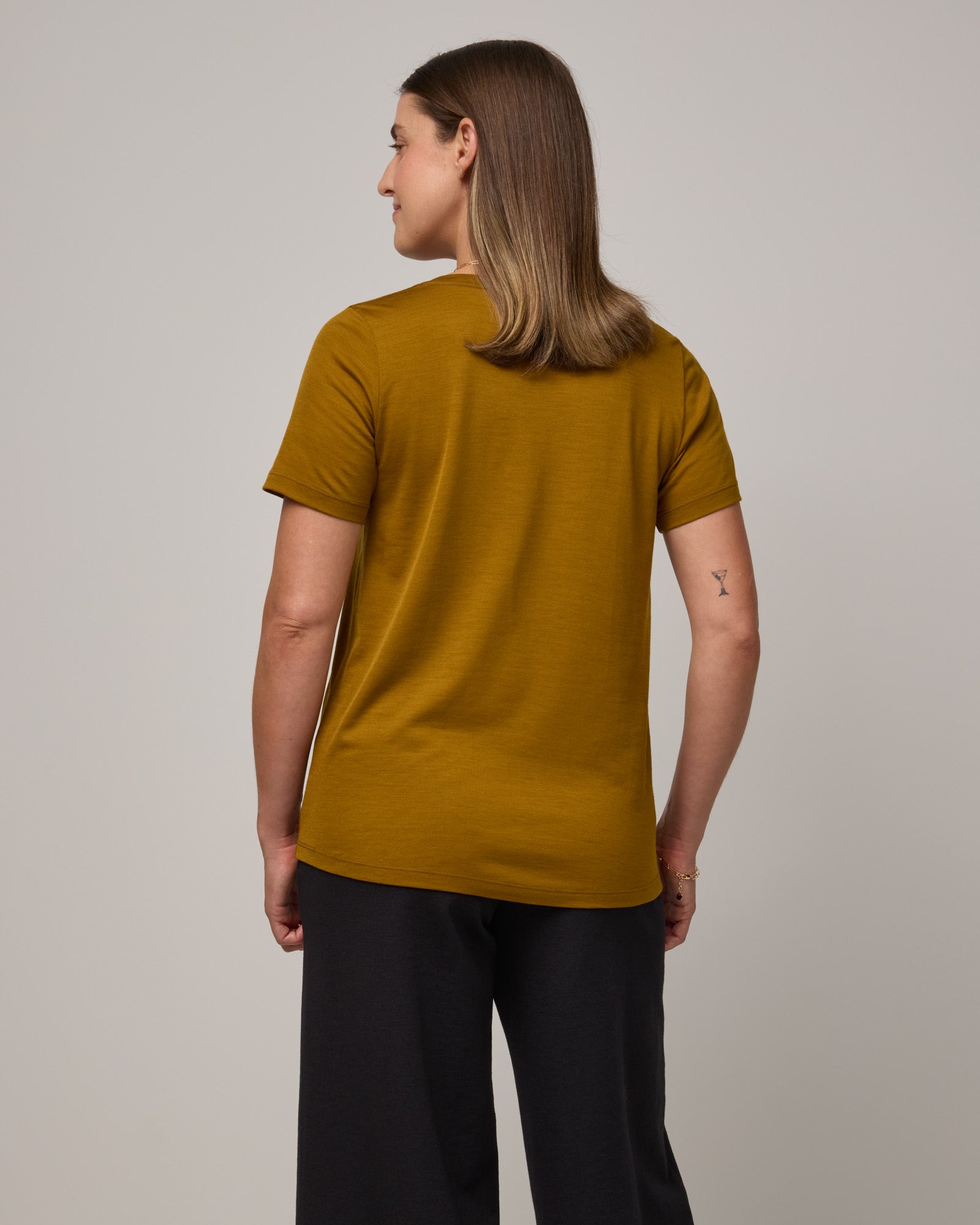 Stella Signature Merino Wool Scoop Neck Tee - Spiced Pear – Stella