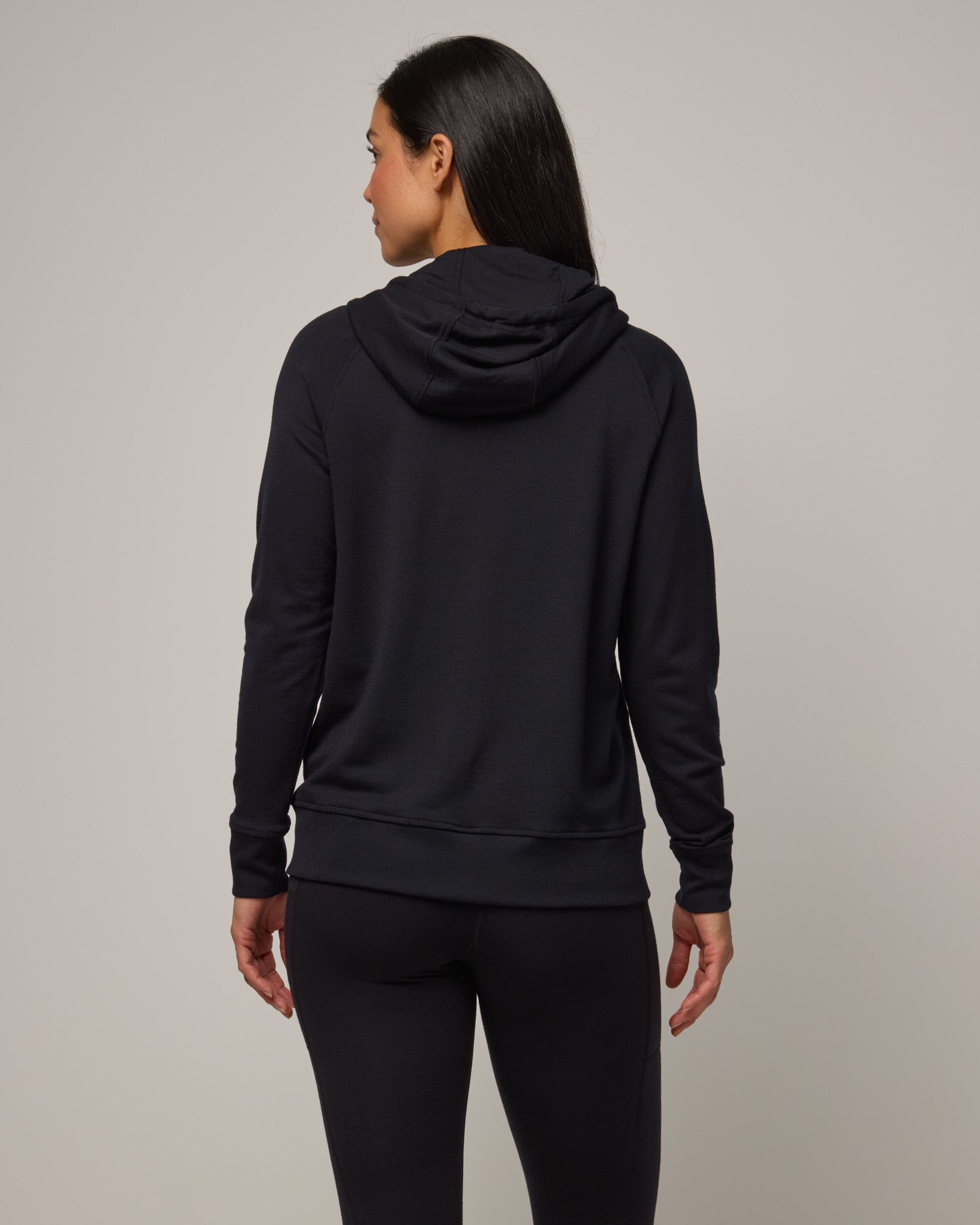 Aspen Merino Wool Full-Zip Hoodie - Black – Aspen Full-Zip Hoodie