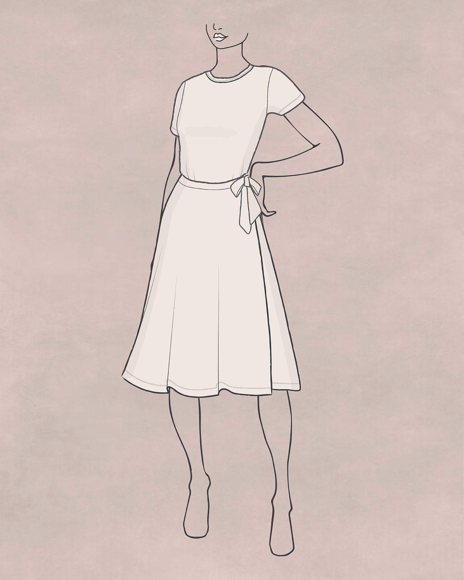 Jersey Wrap Skirt (Design Studio)