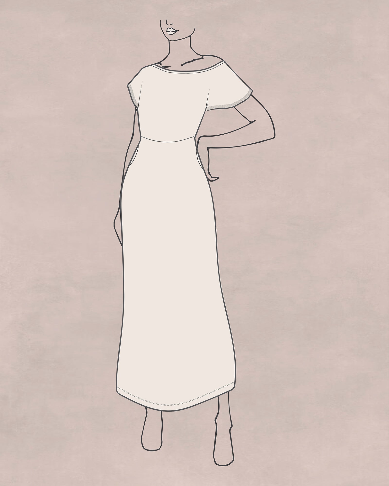 Off the Shoulder Dress (Design Studio)