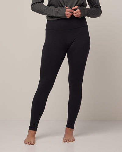 Axis Midweight Merino Wool Legging - Black - wool&