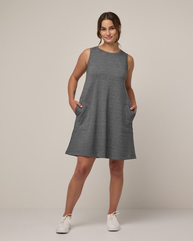 Sierra Merino Wool Tank Dress - Charcoal Heather