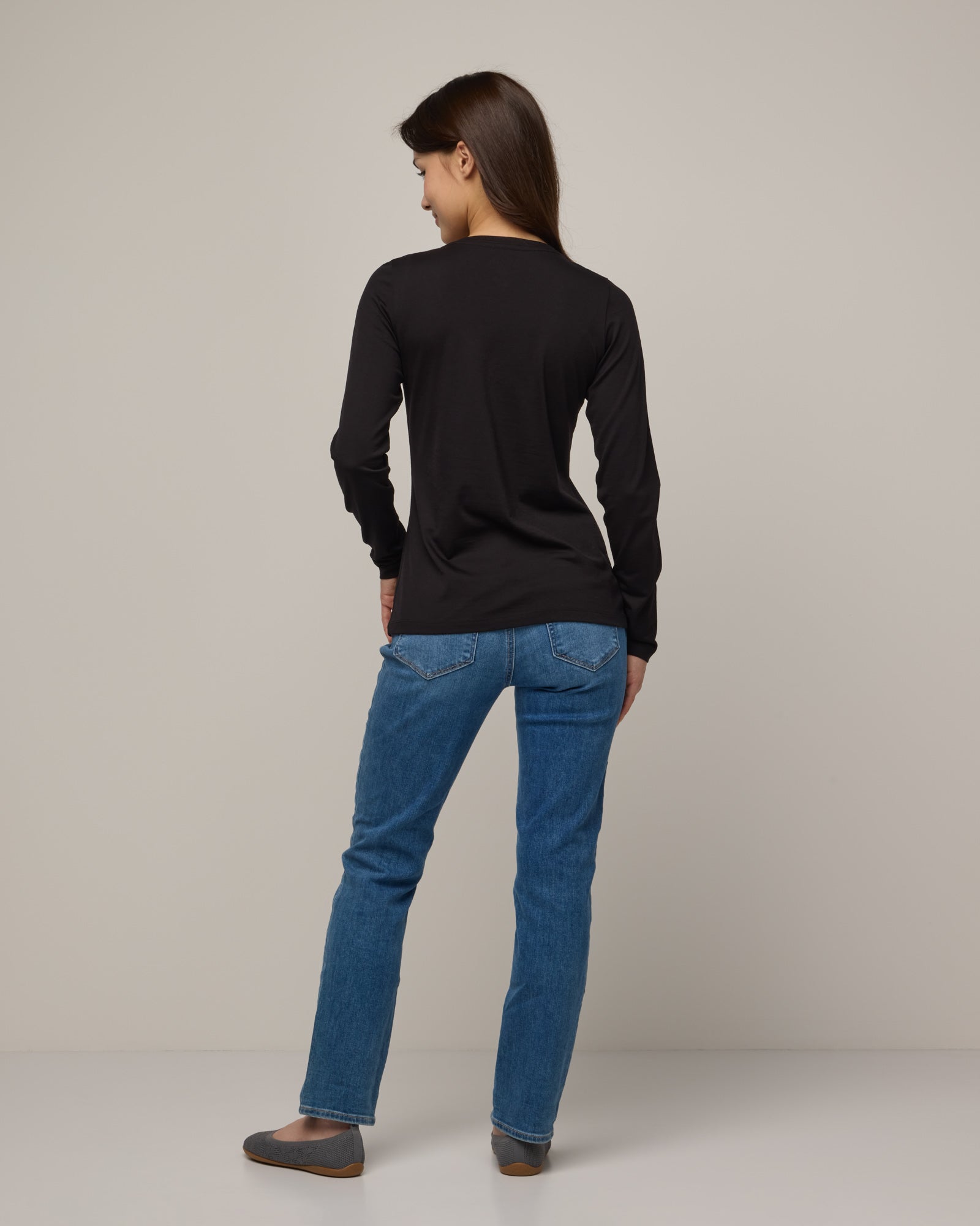 Melanie Ruched V-Neck Tee