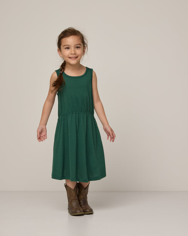 Josie Merino Wool Tank Dress Emerald